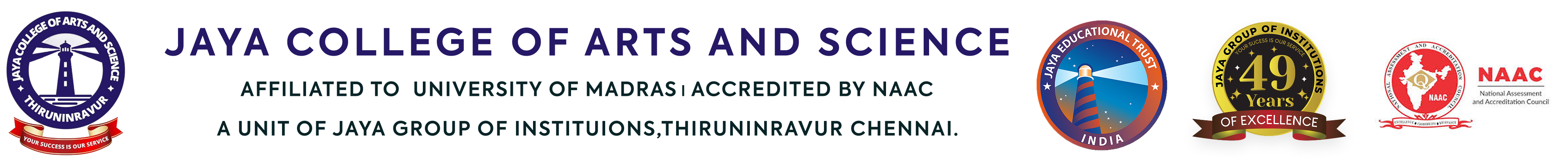 Jaya College of Arts and Science Main Logo